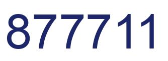 Número 877711 imagen azul