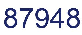 Número 87948 imagen azul