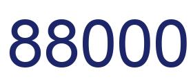 Número 88000 imagen azul