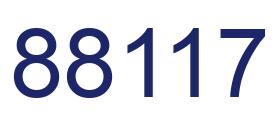Number 88117 blue image