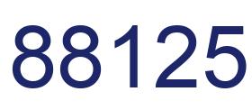 Number 88125 blue image