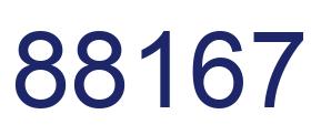 Número 88167 imagen azul