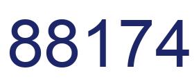 Número 88174 imagen azul