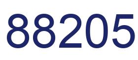 Number 88205 blue image