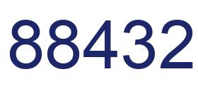 Number 88432 blue image