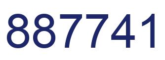 Número 887741 imagen azul