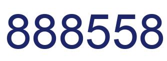 Número 888558 imagen azul