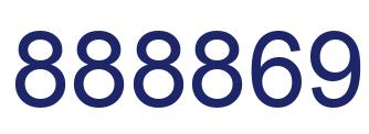 Number 888869 blue image