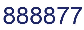 Number 888877 blue image