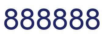 Number 888888 blue image