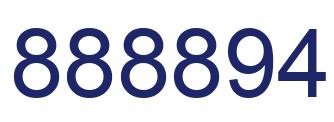 Number 888894 blue image