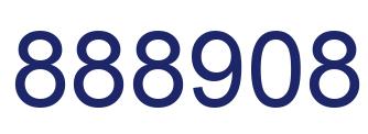 Number 888908 blue image