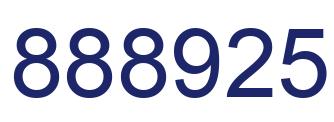Number 888925 blue image