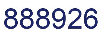 Number 888926 blue image