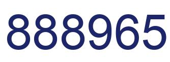 Number 888965 blue image