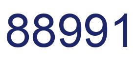 Number 88991 blue image