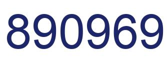 Número 890969 imagen azul