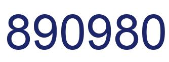 Número 890980 imagen azul
