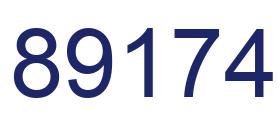 Number 89174 blue image