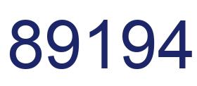 Number 89194 blue image