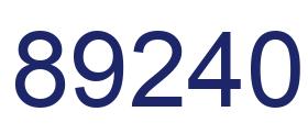 Número 89240 imagen azul