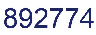 Número 892774 imagen azul