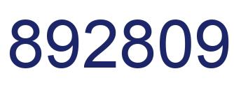 Number 892809 blue image