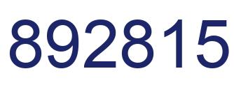 Number 892815 blue image