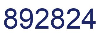 Number 892824 blue image