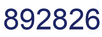Number 892826 blue image
