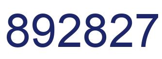 Number 892827 blue image