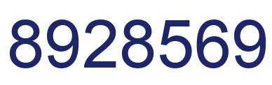 Number 8928569 blue image