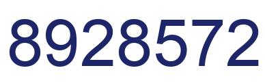 Number 8928572 blue image