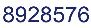 Number 8928576 blue image