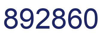Number 892860 blue image