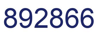 Number 892866 blue image