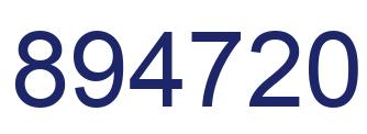 Número 894720 imagen azul