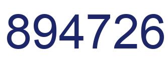 Número 894726 imagen azul