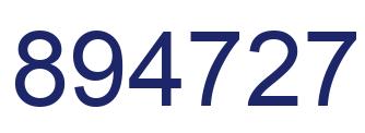 Número 894727 imagen azul
