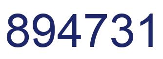 Número 894731 imagen azul