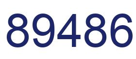 Number 89486 blue image