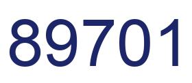 Number 89701 blue image