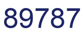 Número 89787 imagen azul