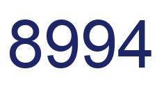 Number 8994 blue image