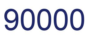 Número 90000 imagen azul