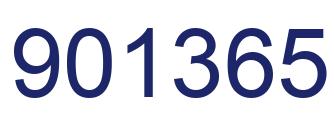 Number 901365 blue image