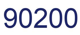 Número 90200 imagen azul