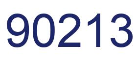 Número 90213 imagen azul