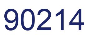 Número 90214 imagen azul