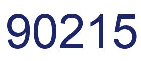 Número 90215 imagen azul